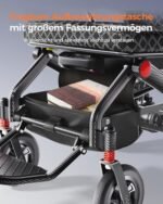 HomyKing Elektrischer Rollstuhl, faltbar & leicht, 250W, 25 km, 15Ah Lithium - Image 2