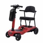 MediHoist Elektromobil klappbar, 17 kg, Doppelakku (2×10,4Ah/24V), bis 40 km, 8 km/h, Rot, YL-985S