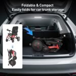 ZENBON ZBLY680XIN Carbon Elektrorollstuhl faltbar, 16,7 kg, 400W bürstenlos, 24V/12Ah Lithium, bis 25 km, bis 150 kg, 6 km/h, Rot‑Carbon - Image 2