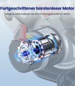 VOCIC V62 Elektrorollstuhl faltbar, Dual‑Akku 2×24V/10Ah, bis 25 km, 500W bürstenlos, 25 kg, Tragkraft bis 136 kg, 3‑Sek.-Faltung, Mondlichtsilber - Image 3