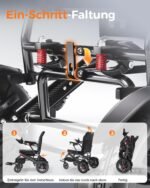 HomyKing Elektrischer Rollstuhl, faltbar & leicht, 250W, 25 km, 15Ah Lithium - Image 8