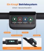 VOCIC AY04 Elektrischer Treppensteiger‑Rollstuhl faltbar, Gummikette, bis 220 kg, LED‑Licht, Treppenhilfe/Rettungstrage, Rot - Image 7