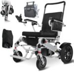 Tripaide Elektrorollstuhl teilbar & faltbar, 13 kg, bis 48 km, 2 Akkus, Sitzbreite 52 cm, bis 150 kg, LED‑Leuchte, inkl. Abdeckung