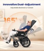 VOCIC V57 Elektrorollstuhl faltbar, Rückenlehne 90–165°, 500W, 24V/20Ah, bis 30 km, bis 150 kg, 6 km/h, Mondlichtgrau - Image 14