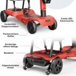MediHoist Elektromobil klappbar, 17 kg, Doppelakku (2×10,4Ah/24V), bis 40 km, 8 km/h, Rot, YL-985S - Image 5
