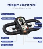 VOCIC Elektromobil Senioren D42, 4‑Rad klappbar, 250W, 20 km Reichweite, bis 136 kg, pannensichere Reifen, inkl. Abdeckplane, Blau - Image 6