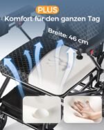 HomyKing Elektrischer Rollstuhl, faltbar & leicht, 250W, 25 km, 15Ah Lithium - Image 4