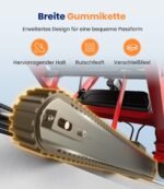 VOCIC AY04 Elektrischer Treppensteiger‑Rollstuhl faltbar, Gummikette, bis 220 kg, LED‑Licht, Treppenhilfe/Rettungstrage, Rot - Image 8