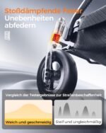 HomyKing Elektrischer Rollstuhl, faltbar & leicht, 250W, 25 km, 15Ah Lithium - Image 6