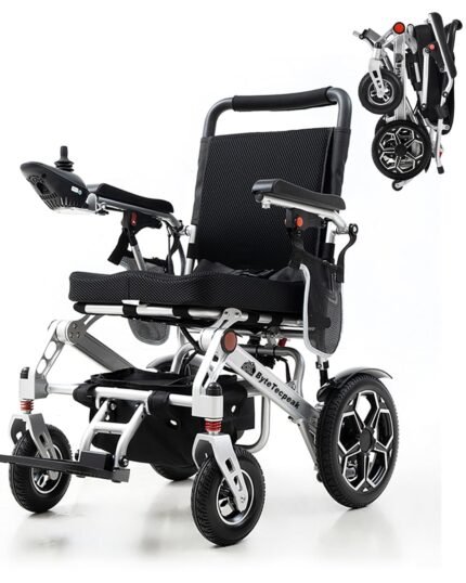 ByteTecpeak D10 Elektrischer Rollstuhl – Leicht, faltbar & bis 150 kg belastbar, 12Ah Akku, Ideal für Mobilität im Alltag & Reisen