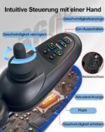 ByteTecpeak D10 Elektrischer Rollstuhl – Leicht, faltbar & bis 150 kg belastbar, 12Ah Akku, Ideal für Mobilität im Alltag & Reisen - Image 3