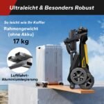 MediHoist Elektromobil (Seniorenmobil) klappbar, Doppelakku, 40 km, 17 kg, Schwarz, YL-985S - Image 8