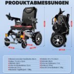 ZENBON ZBLY626 Elektrorollstuhl Auto‑Faltfunktion, 700W, 20Ah Lithium, bis 30 km, bis 6 km/h, Steigung bis 12°, elektromagn. Bremse, Silber/Schwarz - Image 5