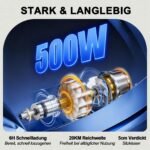 Faltbarer Elektrorollstuhl leicht, 20 km Reichweite, bis 150 kg, Joystick‑Steuerung, Blau - Image 8