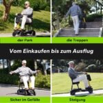 MediHoist Elektromobil (Seniorenmobil) klappbar, Doppelakku, 40 km, 17 kg, Schwarz, YL-985S - Image 4