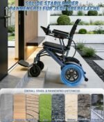 Elektrorollstuhl faltbar & leicht, 500W, Doppelsteuerung, elektromagnetische Bremse, bis 170 kg, 10Ah Lithium‑Akku, bis 17 km - Image 6