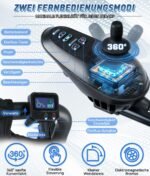 Elektrorollstuhl faltbar & leicht, 500W, Doppelsteuerung, elektromagnetische Bremse, bis 170 kg, 10Ah Lithium‑Akku, bis 17 km - Image 2