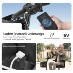FUNEBIKE Elektromobil Senioren, 250W, abnehmbarer 12Ah Blei‑Säure Akku, bis 15 km, bis 136 kg, LED‑Beleuchtung, verstellbarer Lenker, Schwarz - Image 7