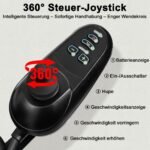 ByteTecpeak D13 Elektrorollstuhl faltbar & leicht, 500W, 10Ah Lithium (abnehmbar), bis 20 km, 17,9 kg, bis 150 kg, Dual‑Sitzfederung, elektromagn. Bremse, Blau - Image 3