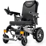 ZENBON ZBLY626 Elektrorollstuhl Auto‑Faltfunktion, 700W, 20Ah Lithium, bis 30 km, bis 6 km/h, Steigung bis 12°, elektromagn. Bremse, Silber/Schwarz