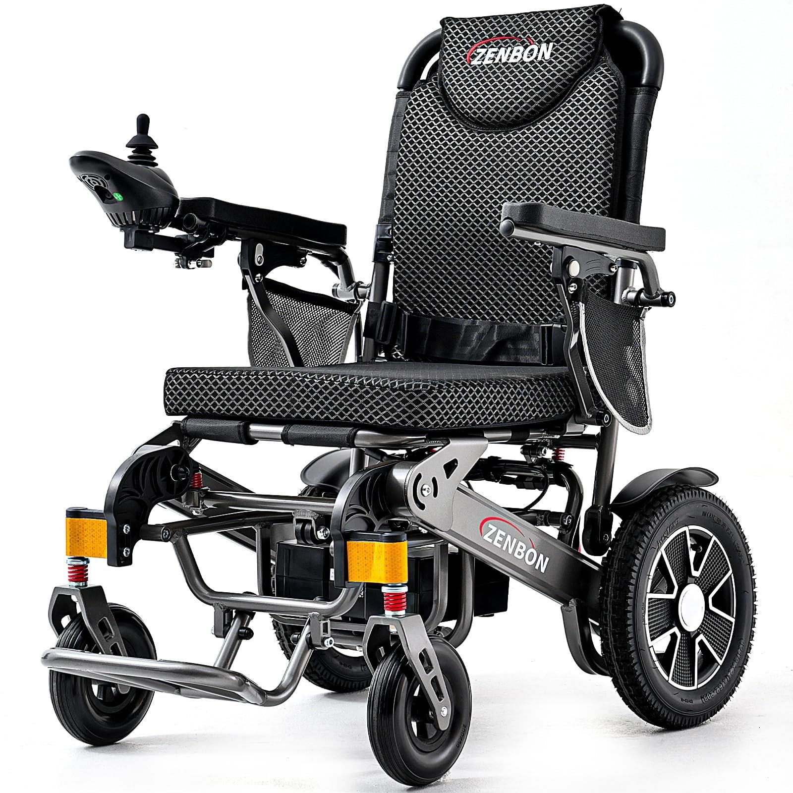 81nBng_DR3L ZENBON ZBLY626 Elektrorollstuhl Auto‑Faltfunktion, 700W, 20Ah Lithium, bis 30 km, bis 6 km/h, Steigung bis 12°, elektromagn. Bremse, Silber/Schwarz - Image 1