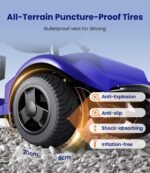 VOCIC Elektromobil Senioren D42, 4‑Rad klappbar, 250W, 20 km Reichweite, bis 136 kg, pannensichere Reifen, inkl. Abdeckplane, Blau - Image 9