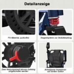 Faltbarer Elektrorollstuhl leicht, 20 km Reichweite, bis 150 kg, Joystick‑Steuerung, Blau - Image 2